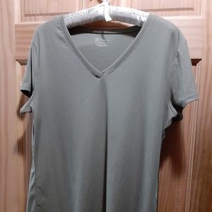 No Boundaries V-Neck T Shirt Green XXL
